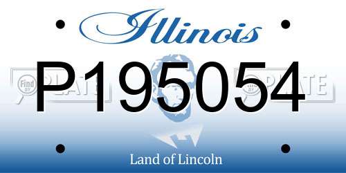 P195054 Illinois License Plate