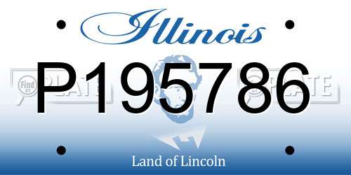 P195786 Illinois License Plate