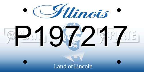 P197217 Illinois License Plate