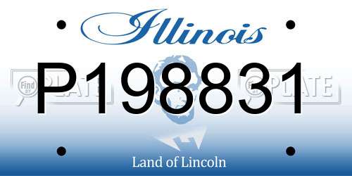 P198831 Illinois License Plate