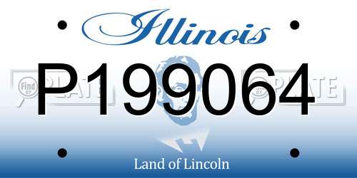 P199064 Illinois License Plate