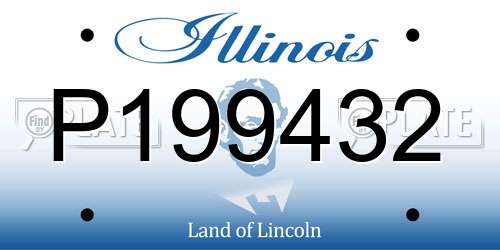 P199432 Illinois License Plate