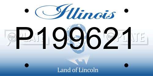 P199621 Illinois License Plate
