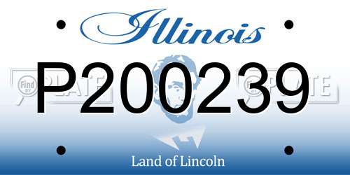P200239 Illinois License Plate