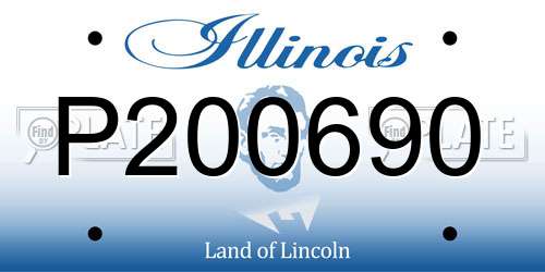 P200690 Illinois License Plate