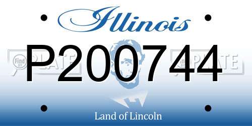 P200744 Illinois License Plate