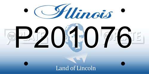 P201076 Illinois License Plate