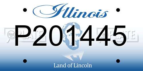 P201445 Illinois License Plate