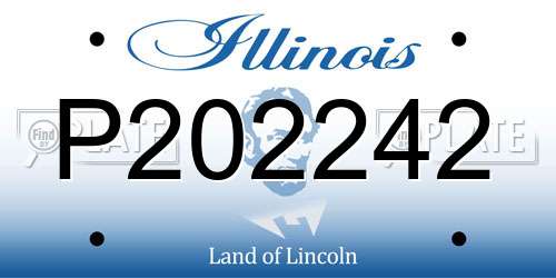P202242 Illinois License Plate