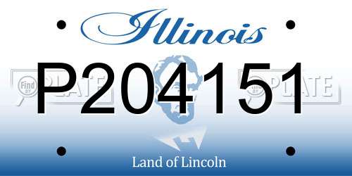 P204151 Illinois License Plate