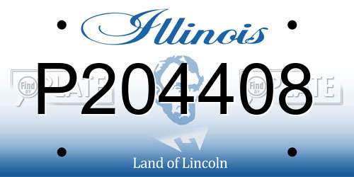 P204408 Illinois License Plate