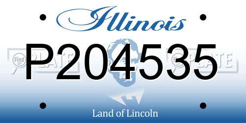 P204535 Illinois License Plate
