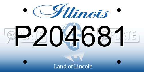 P204681 Illinois License Plate