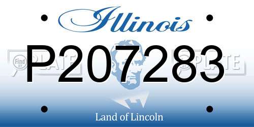 P207283 Illinois License Plate