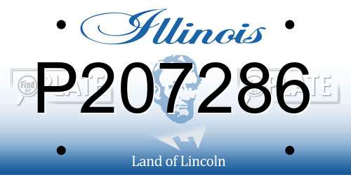 P207286 Illinois License Plate