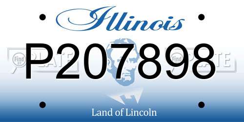P207898 Illinois License Plate