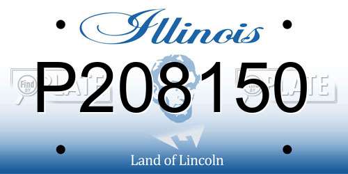 P208150 Illinois License Plate