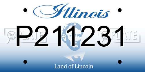 P211231 Illinois License Plate