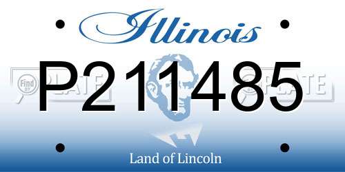 P211485 Illinois License Plate