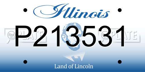 P213531 Illinois License Plate