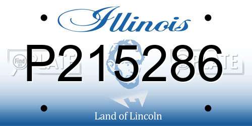 P215286 Illinois License Plate