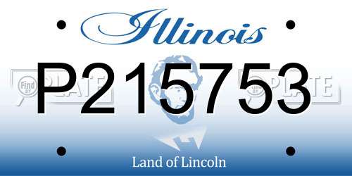 P215753 Illinois License Plate