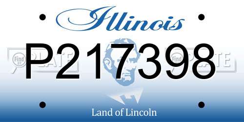 P217398 Illinois License Plate