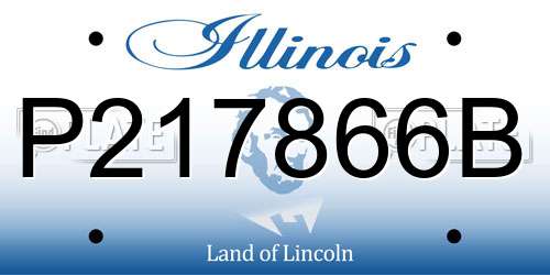 P217866B Illinois License Plate