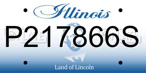 P217866S Illinois License Plate