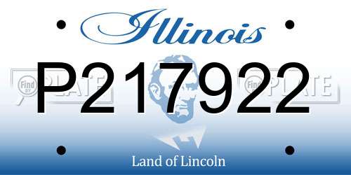 P217922 Illinois License Plate