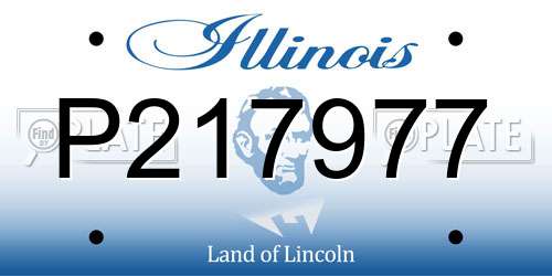 P217977 Illinois License Plate