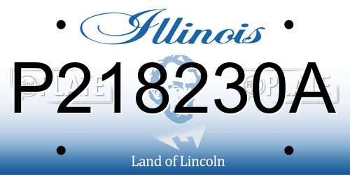 P218230A Illinois License Plate