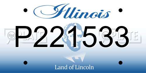 P221533 Illinois License Plate