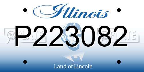 P223082 Illinois License Plate