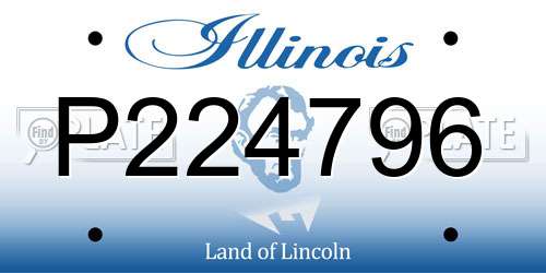 P224796 Illinois License Plate