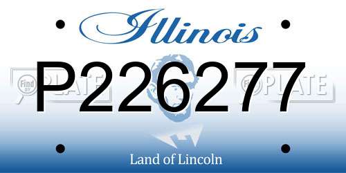 P226277 Illinois License Plate