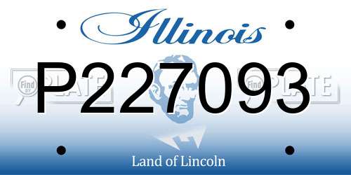 P227093 Illinois License Plate