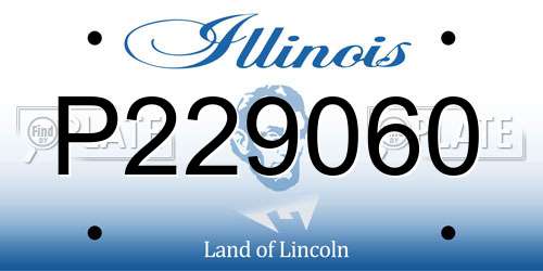 P229060 Illinois License Plate