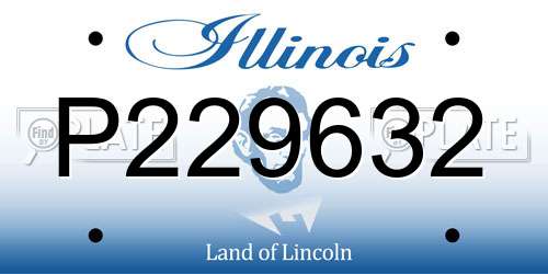 P229632 Illinois License Plate