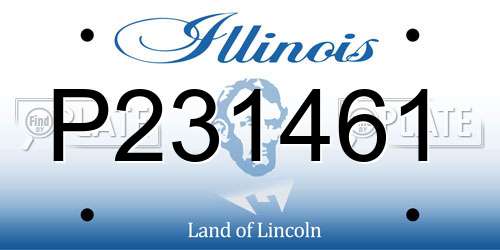 P231461 Illinois License Plate