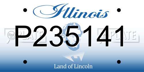 P235141 Illinois License Plate