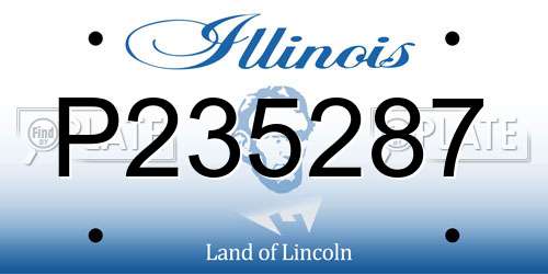 P235287 Illinois License Plate