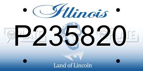 P235820 Illinois License Plate
