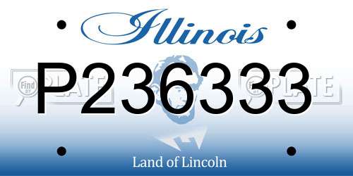 P236333 Illinois License Plate