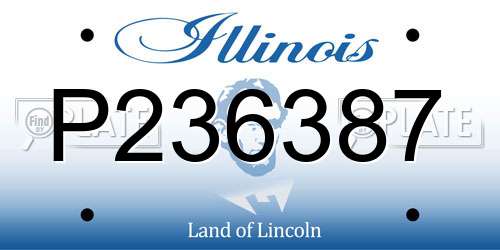 P236387 Illinois License Plate