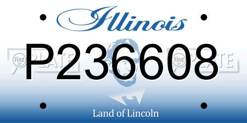 P236608 Illinois License Plate