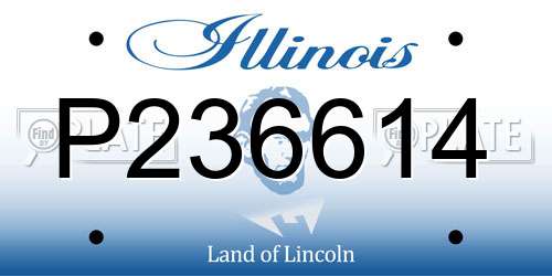 P236614 Illinois License Plate