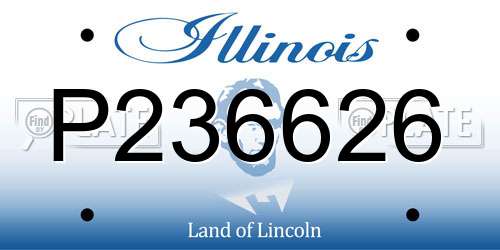 P236626 Illinois License Plate