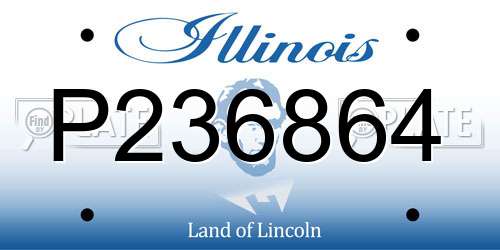 P236864 Illinois License Plate