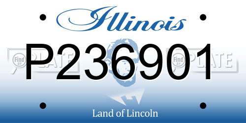 P236901 Illinois License Plate